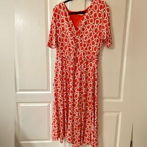 Boden red wrap dress